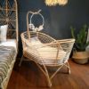 Picture of High quality eco friendly hand made rattan baby crib bed kid furniture